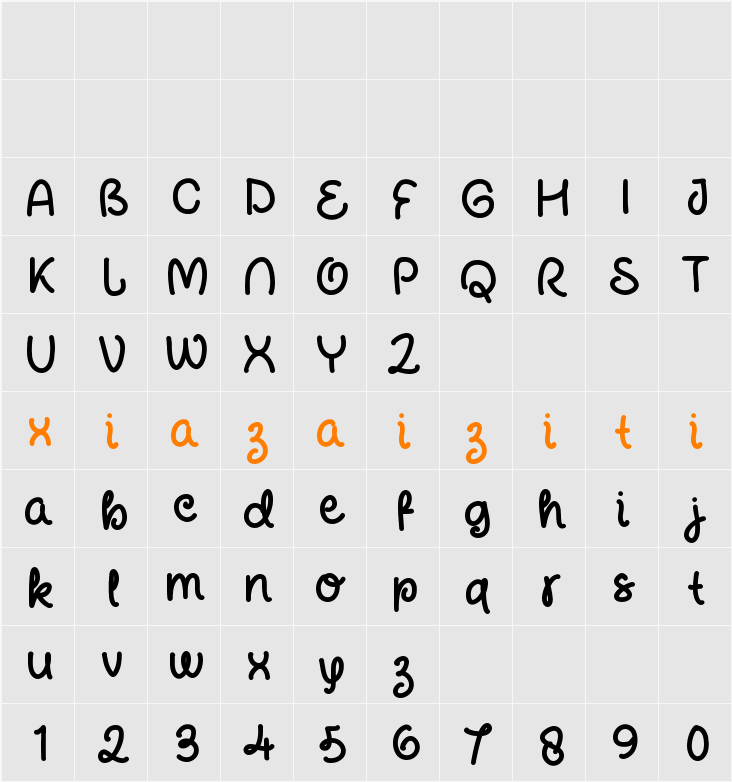 Christ Jolly 字符映射表