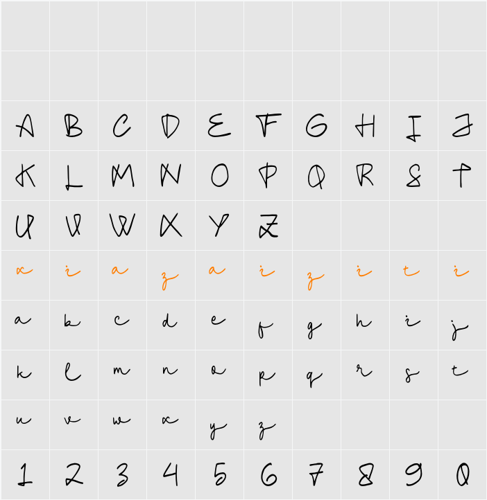 Demo SL Kalluna 字符映射表