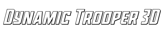 Dynamic Trooper 3D 字体预览图