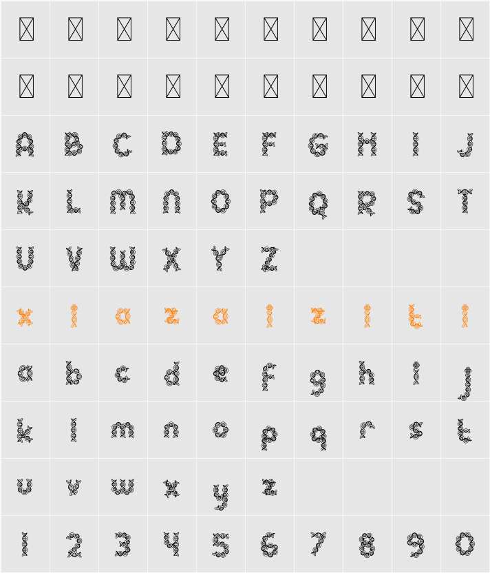 Clever Science DNA 2 字符映射表