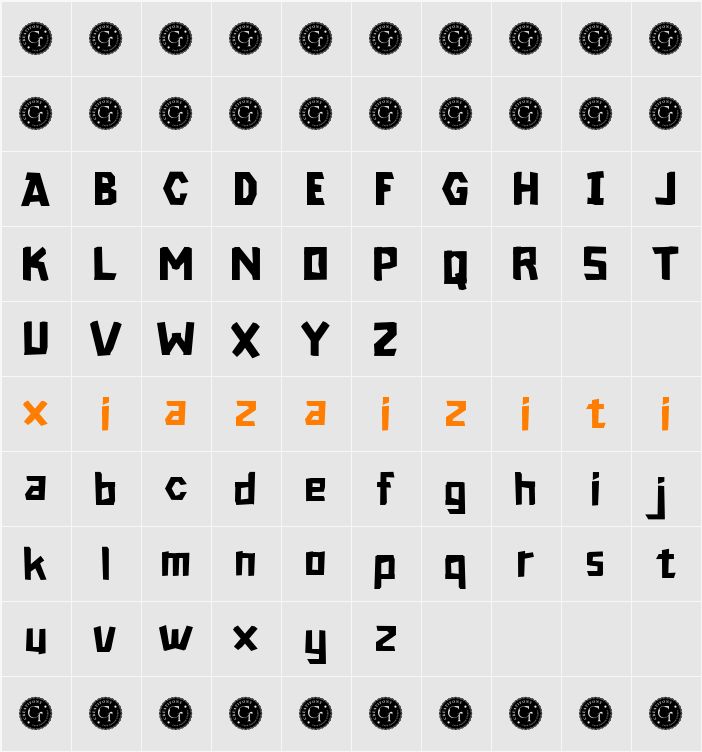 CF Kremzin Demo 字符映射表