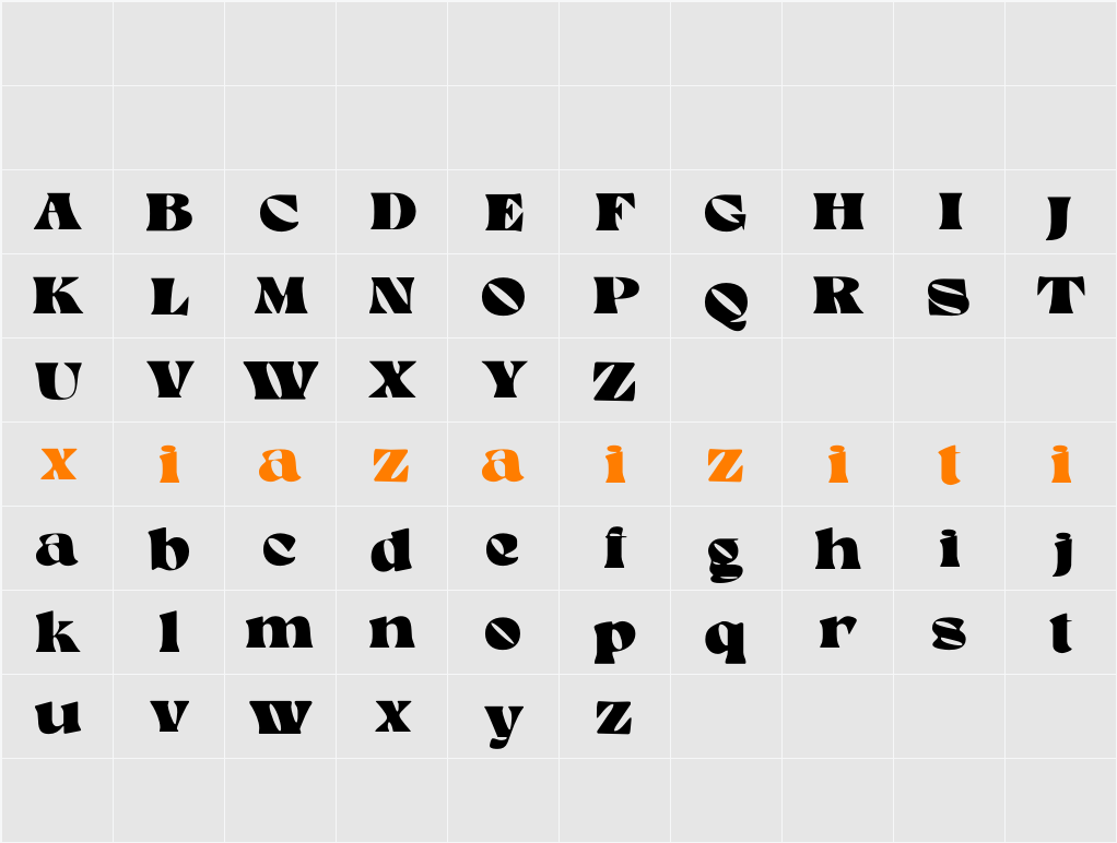 Calby Blur Demo 字符映射表