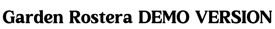 Garden Rostera DEMO VERSION