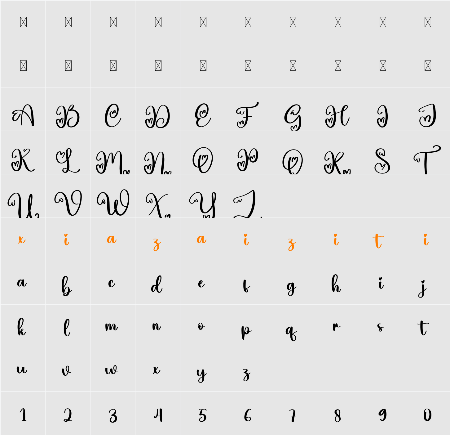 Choice 字符映射表