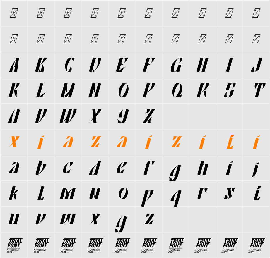 Constantly Challenged Demo 字符映射表