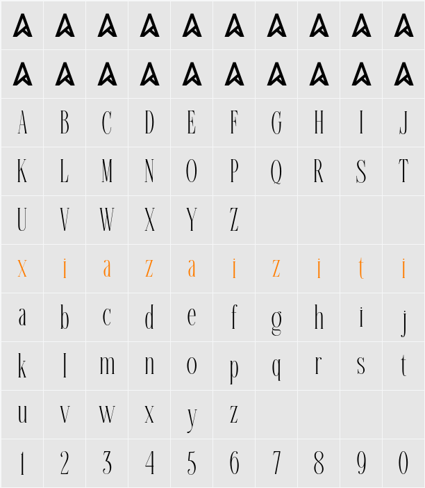 Broema 字符映射表