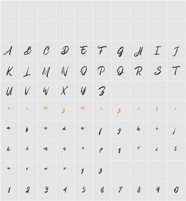 Fenggasta 字符映射表