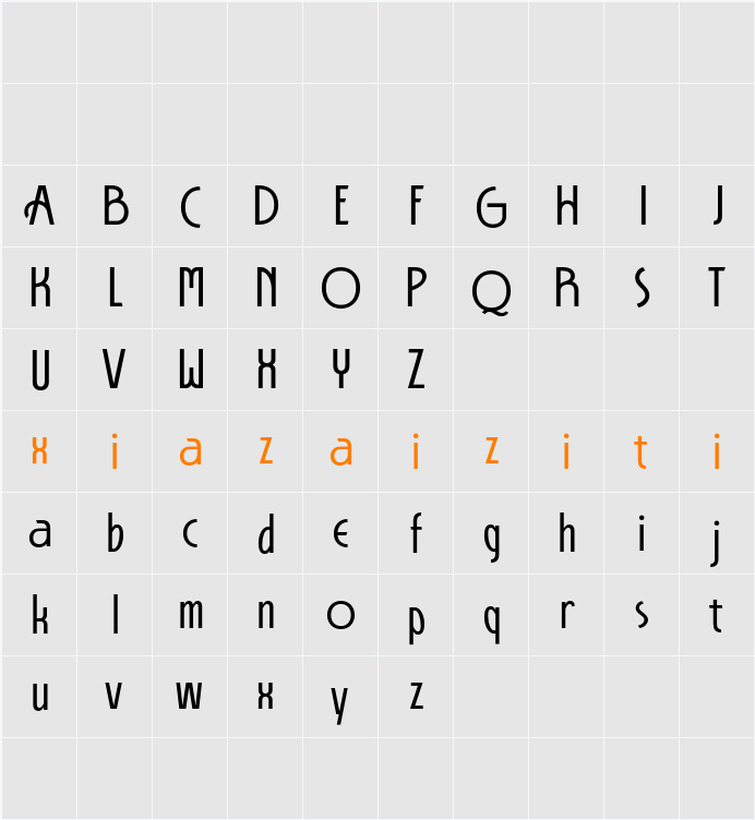 CS Amber Demo 字符映射表