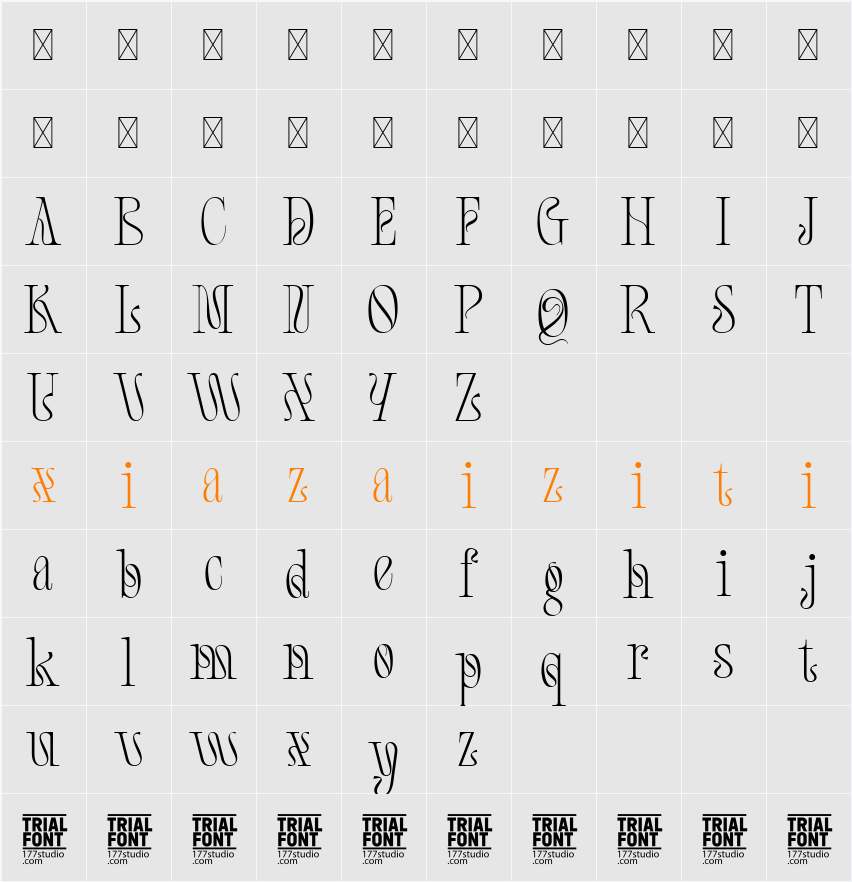 Continents Boundless Demo 字符映射表