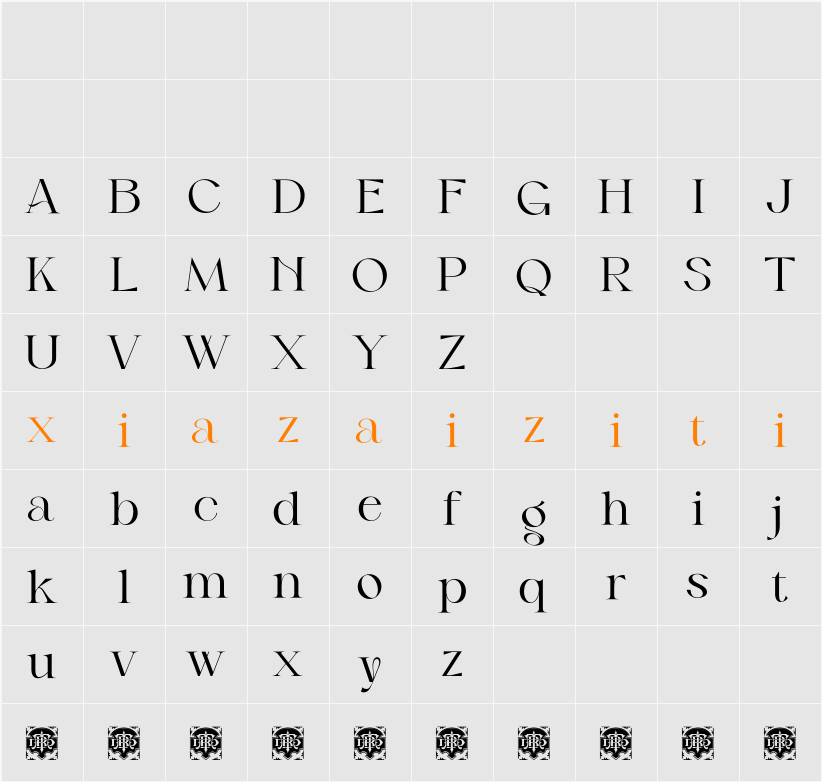 Fermino Demo 字符映射表