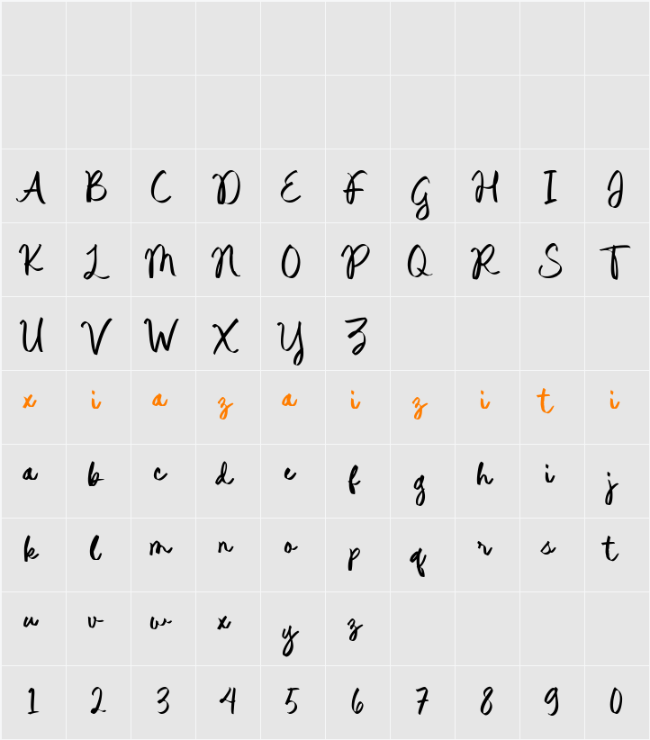 Fortune Taylor 字符映射表