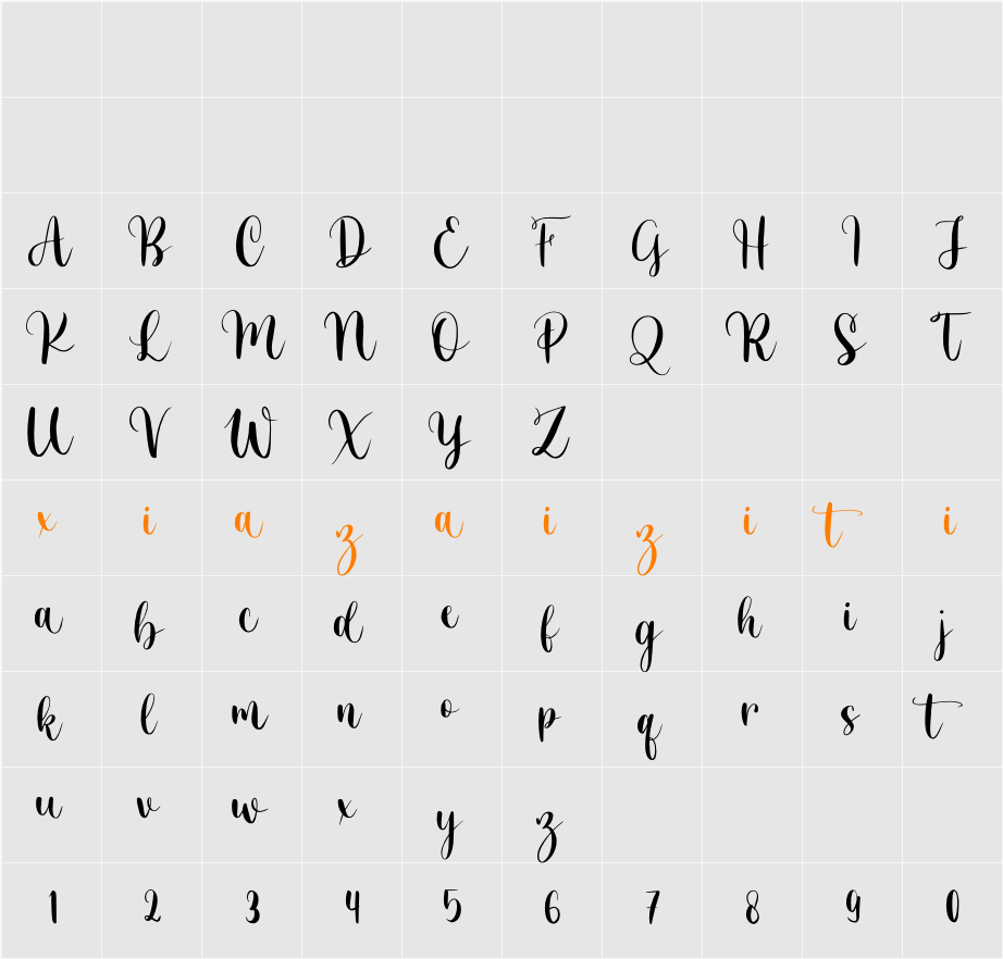 Delminsta 字符映射表