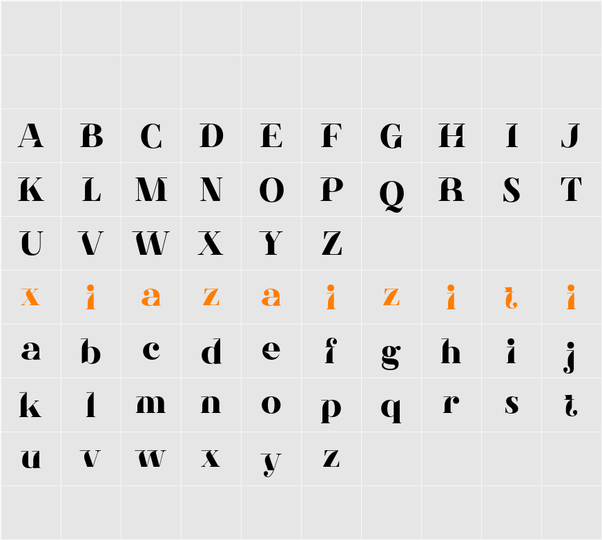 CS Botanica Demo 字符映射表