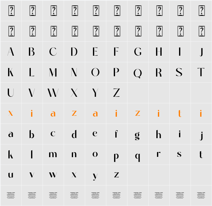 Davinca 字符映射表