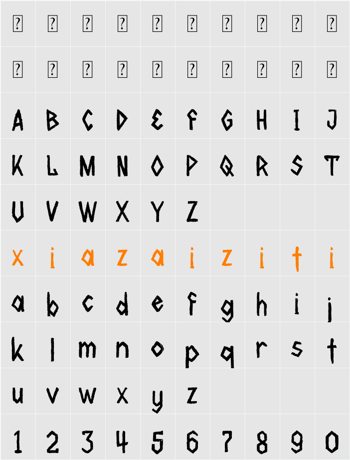 Galacthic 字符映射表