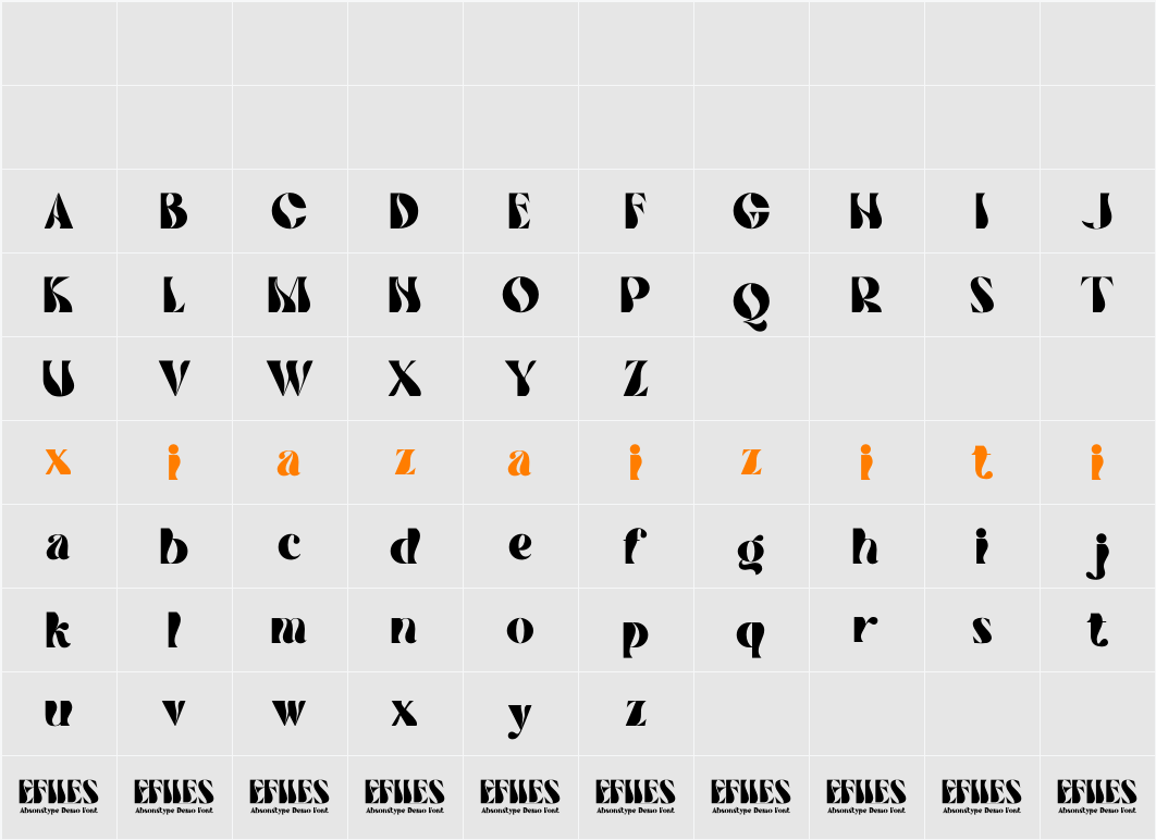 EFILES 字符映射表