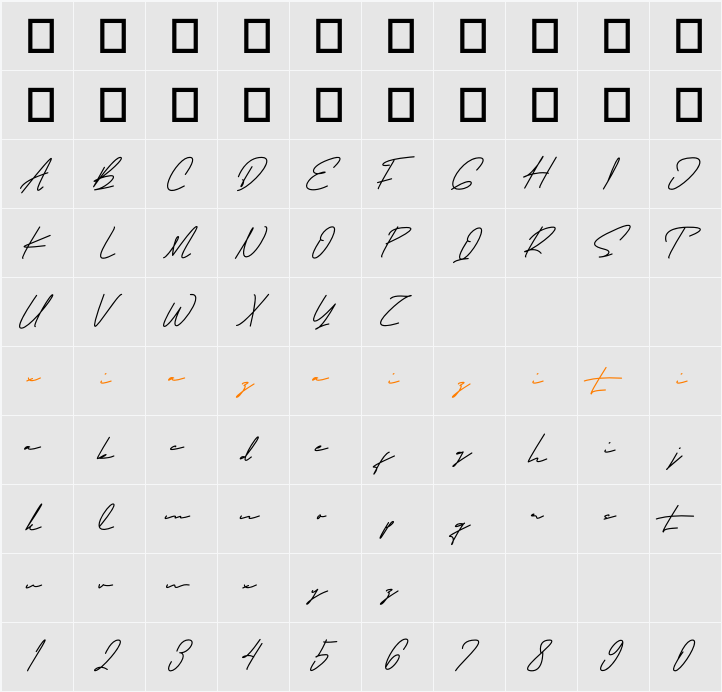 Fumatoss 字符映射表