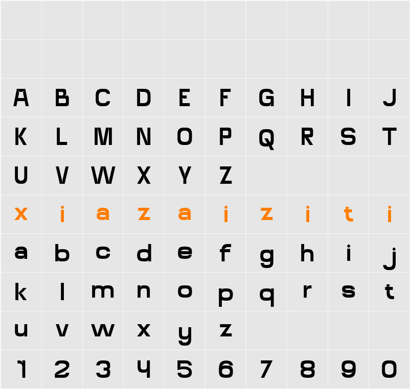 Geoforce 字符映射表