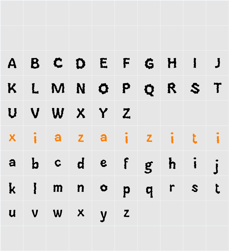 Clodice Blur Demo 字符映射表