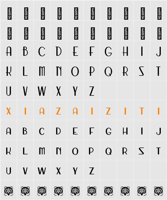 Decrow Demo Medium 字符映射表