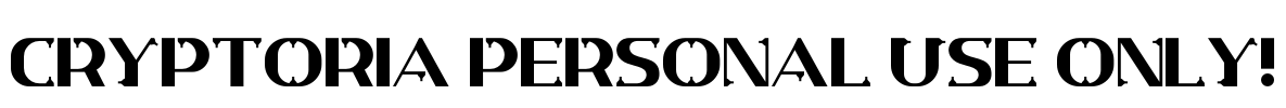 Cryptoria PERSONAL USE ONLY!
