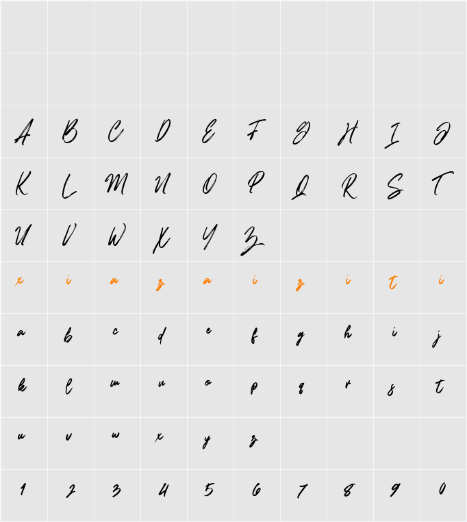 Brushfox 字符映射表