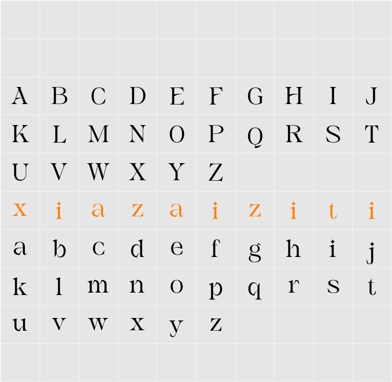 CS Crimson Demo 字符映射表