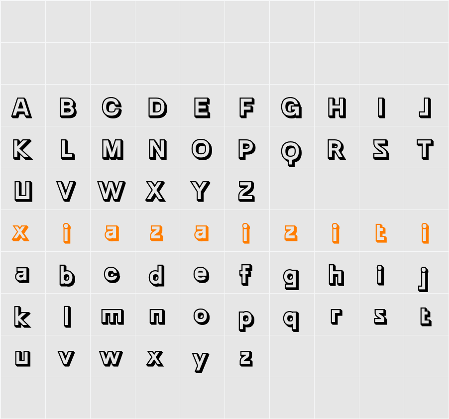 CS Darvish 3D Demo rudeRight 字符映射表