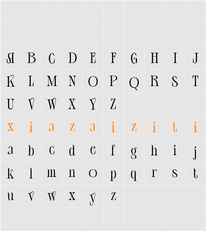 Ceyla Demo 字符映射表