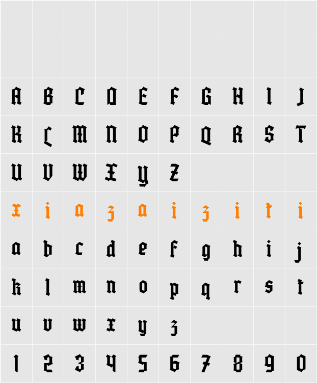 Demo Miltorn 字符映射表