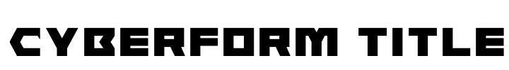 Cyberform Title