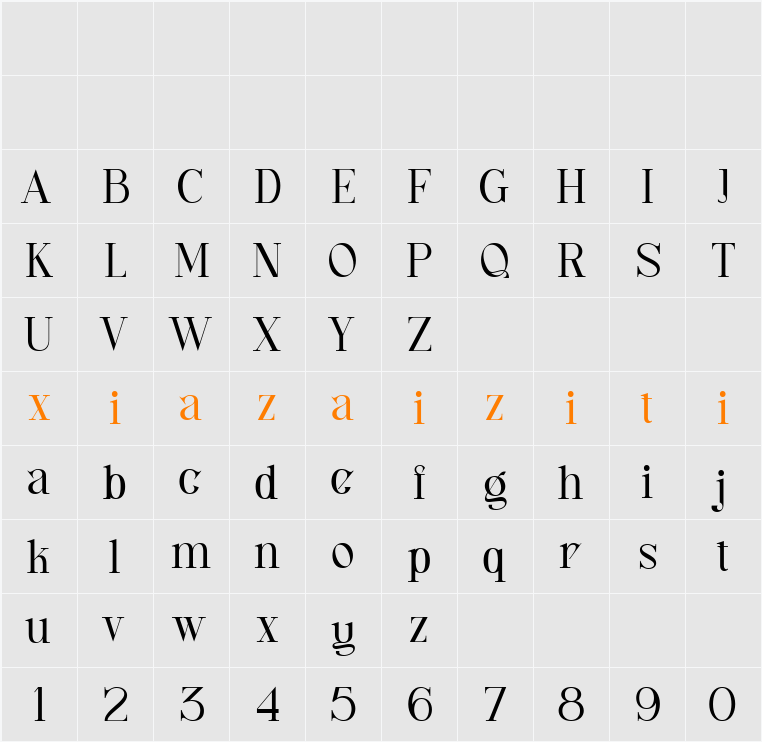 Chorles 字符映射表