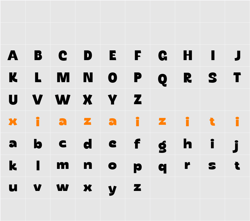 CS Rifage Demo 字符映射表