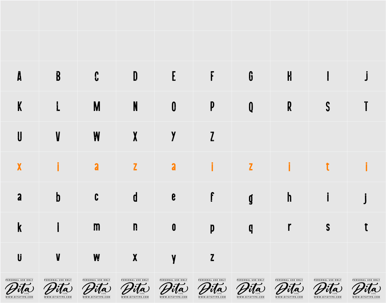 Colotus Personal Use 字符映射表