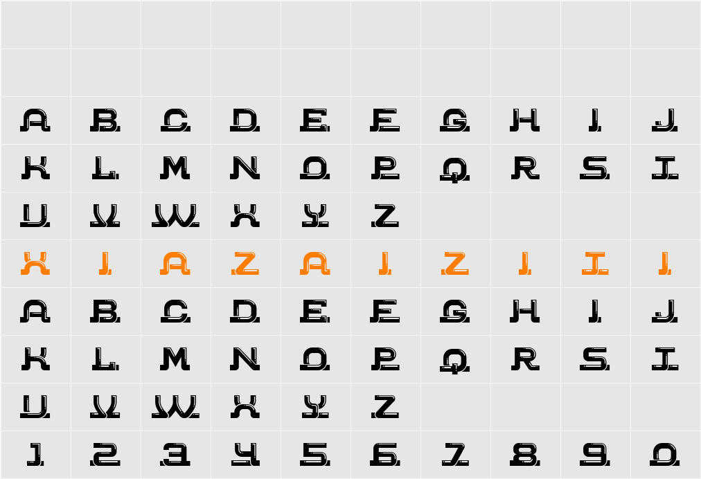 Connected 字符映射表