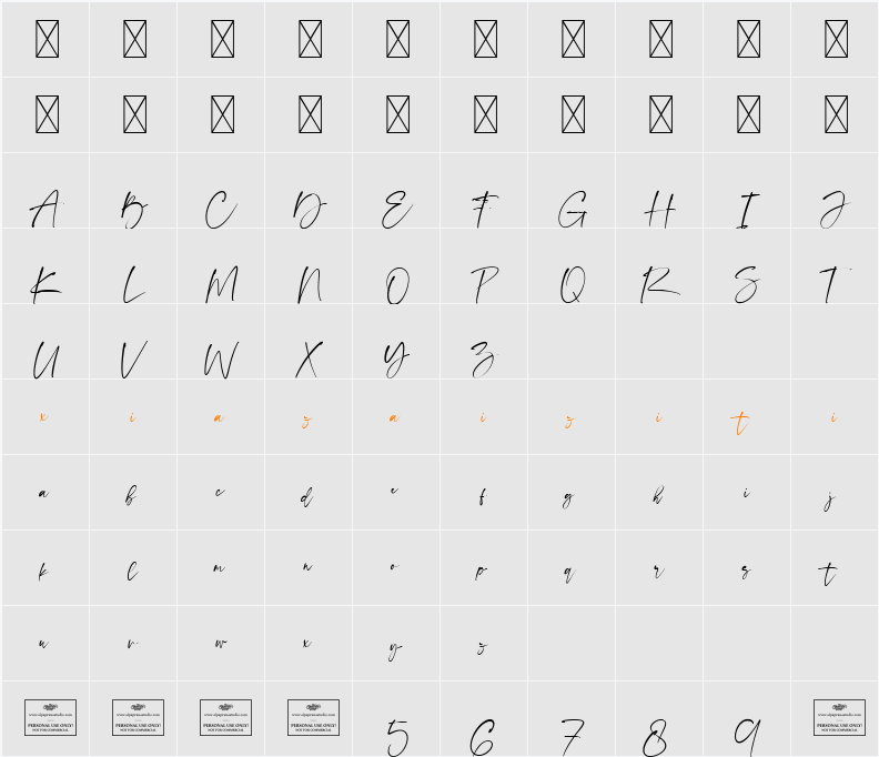 Brooklyn Free 字符映射表