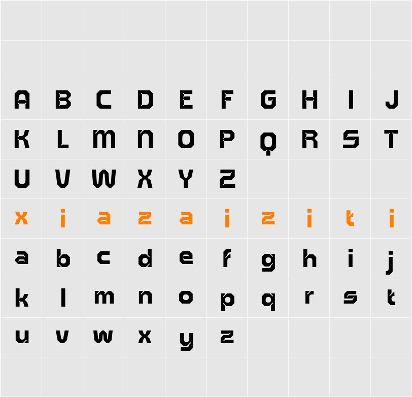 Dorelia Demo 字符映射表