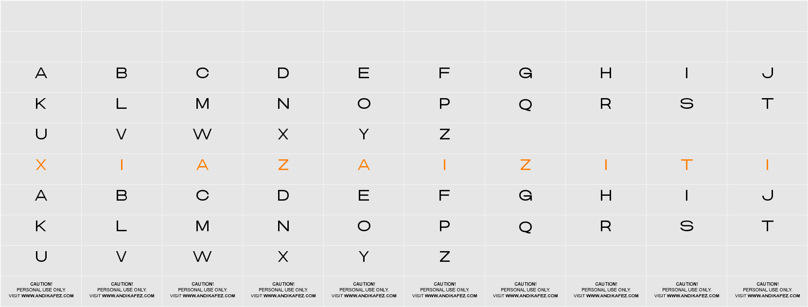 DANSON 字符映射表