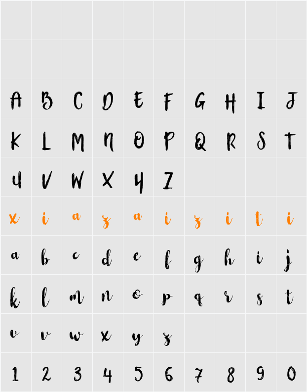 Flowerroom Script 字符映射表
