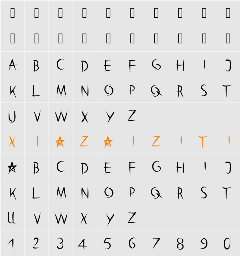 DISTURBED 字符映射表