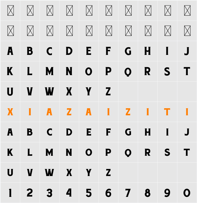 Cracked Concrete 字符映射表