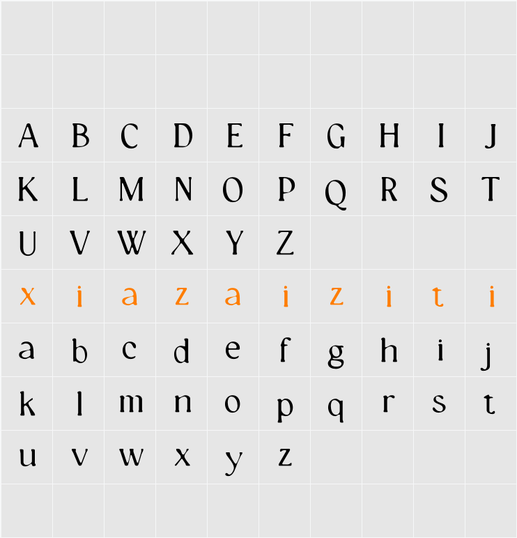 Catelyn Blur Demo 字符映射表