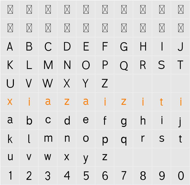 Fago Sans 字符映射表