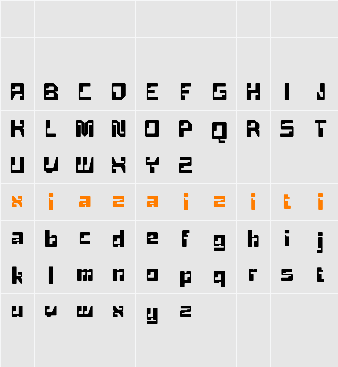CS Aphex Demo 字符映射表
