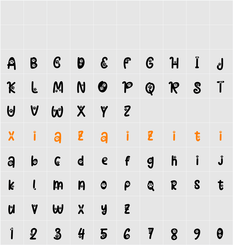 Cat Paw 字符映射表