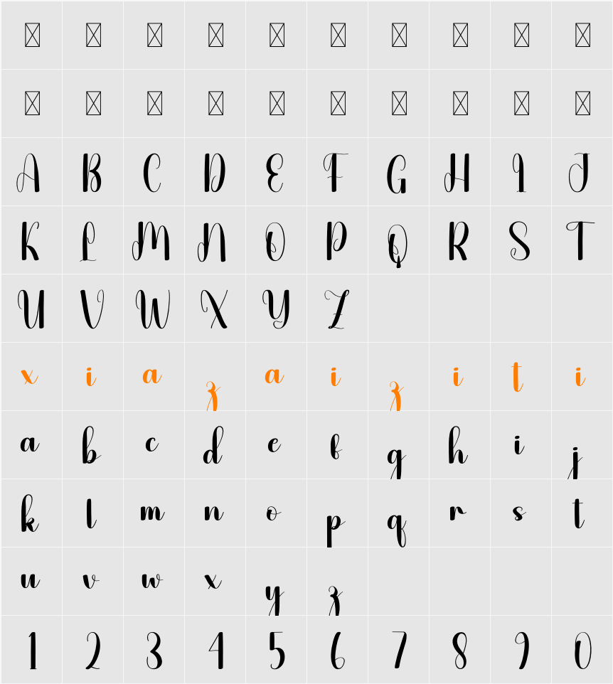 Daily Gift 字符映射表