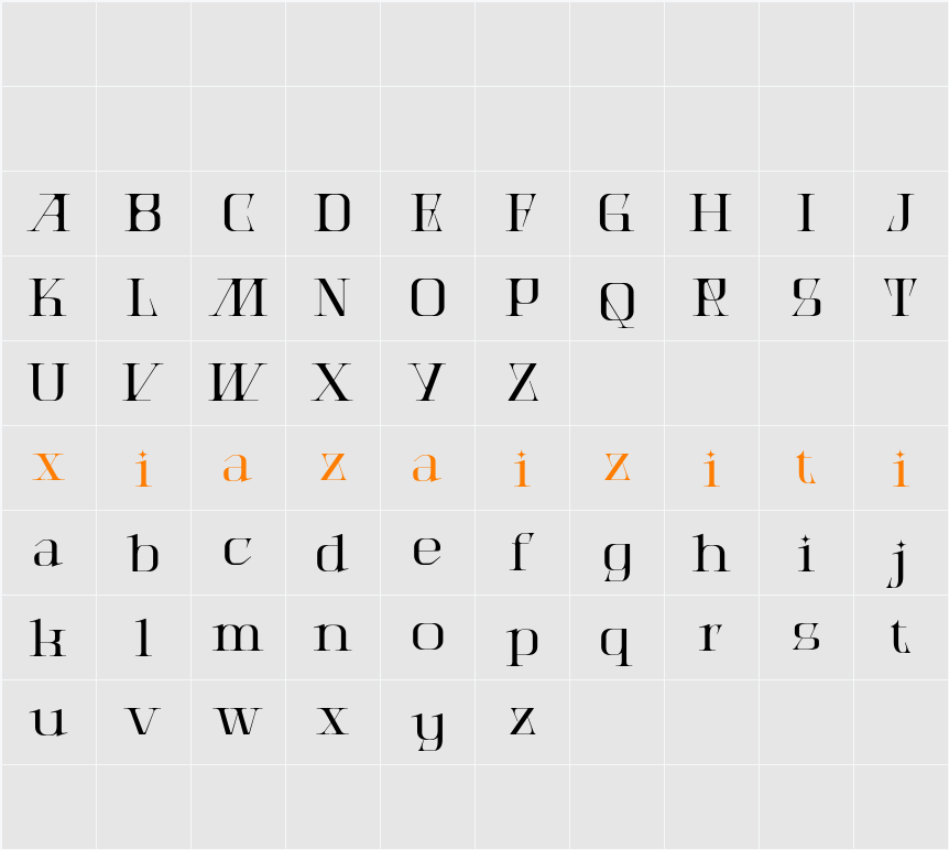 CS Diamond Demo 字符映射表