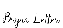 Bryan Letter