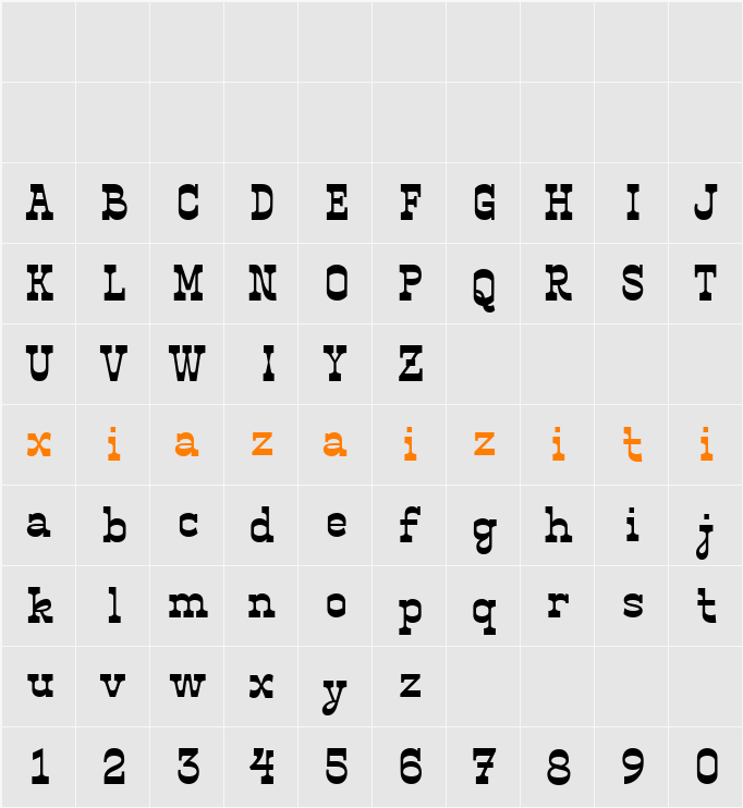 ET_Contrapunto Bold 字符映射表