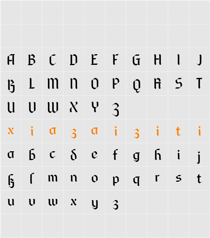 CS Blacked Demo 字符映射表